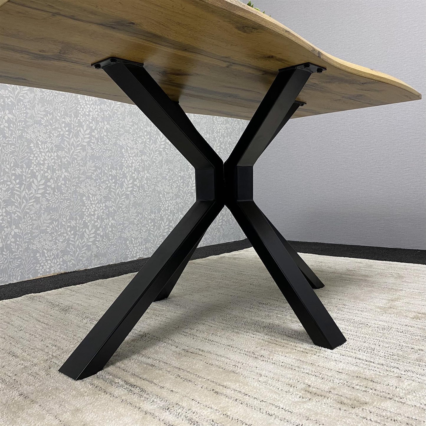 DOUBS Wood Dining Set with Velvet Chairs & Black Velvet Bench