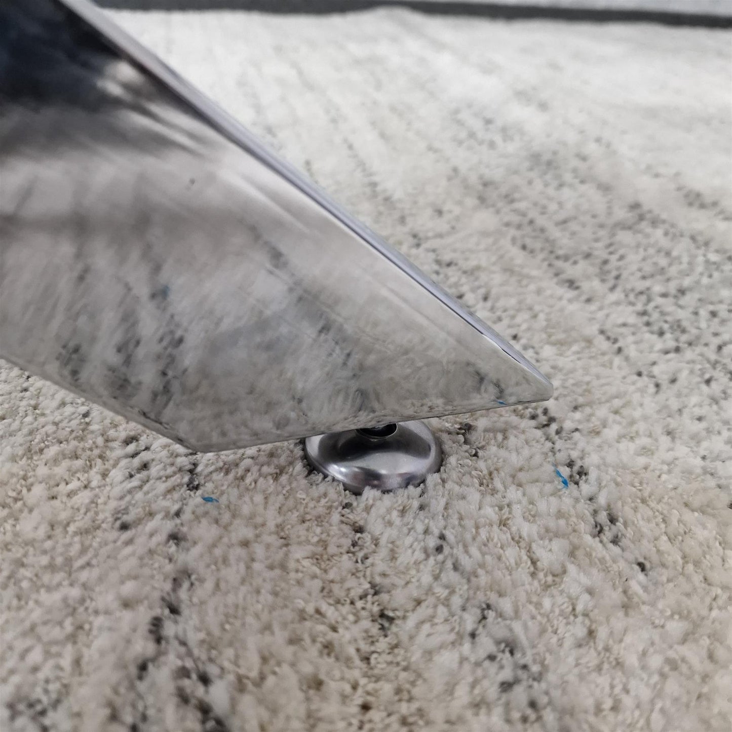 Glass Dining Table with Chrome legs, Rectangle, Living / Dining Room, Kitchen, Furniture