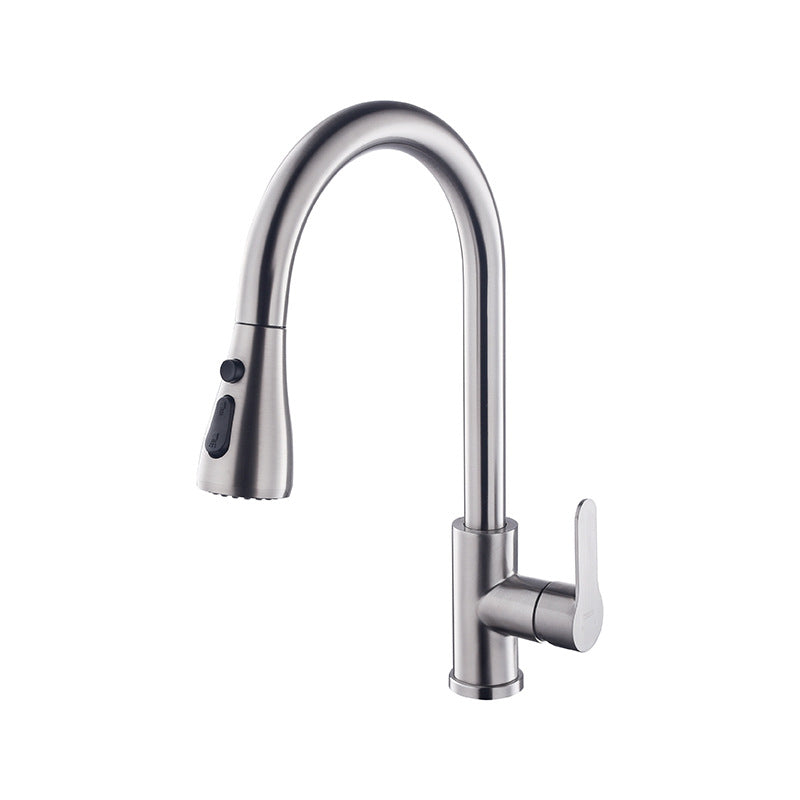 Doubs Kitchen Tap Pull Out Sprayer Kitchen Sink Faucet, High Arc Single Handle Swivel