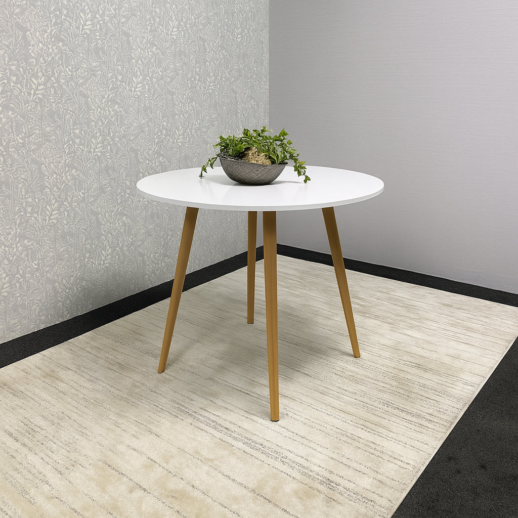 Dining Table White Wood Kitchen Place for 4 Seats, Dining Table Only