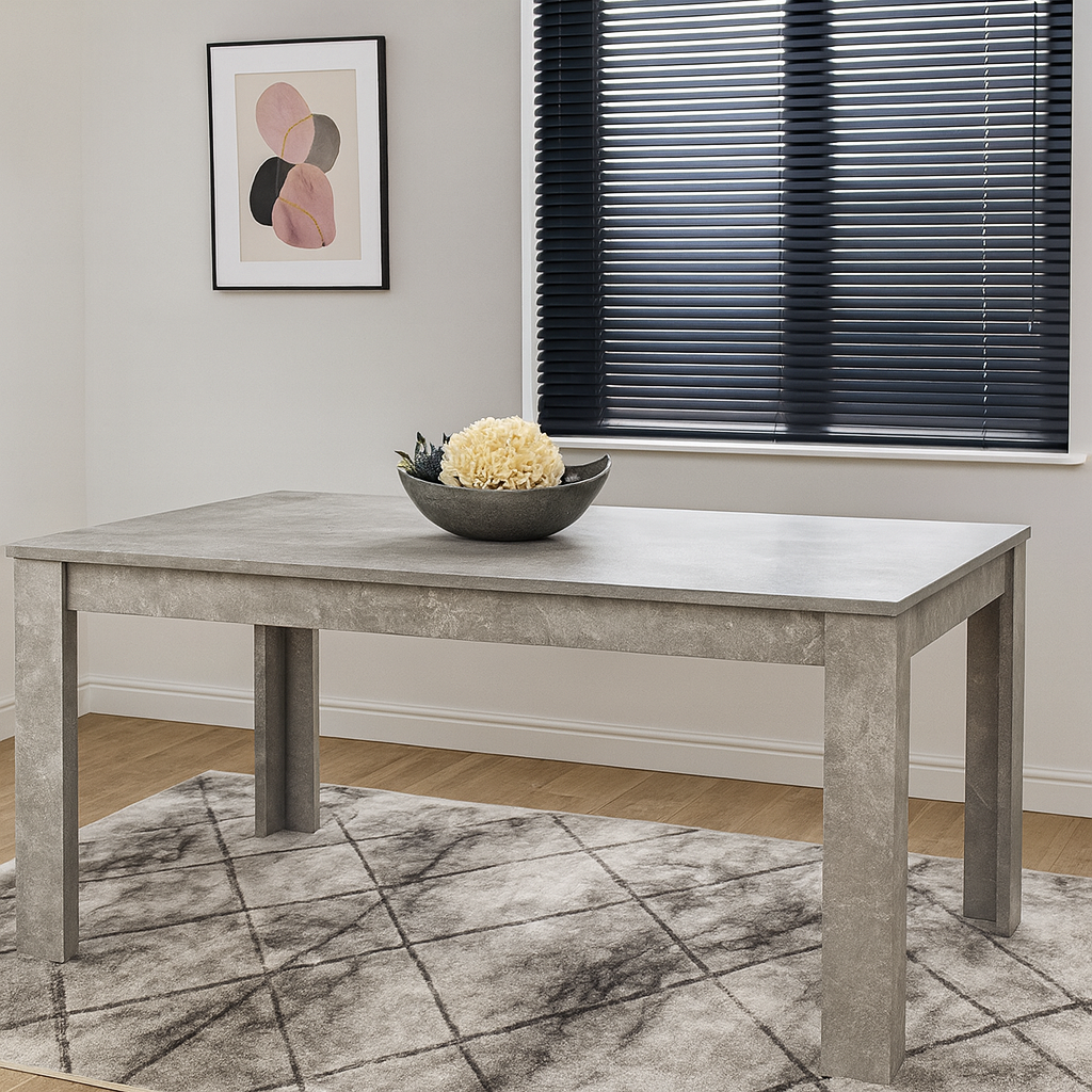 Dining Table Grey Wood Kitchen Place for 6 Seats Kitchen Dining Room Furniture