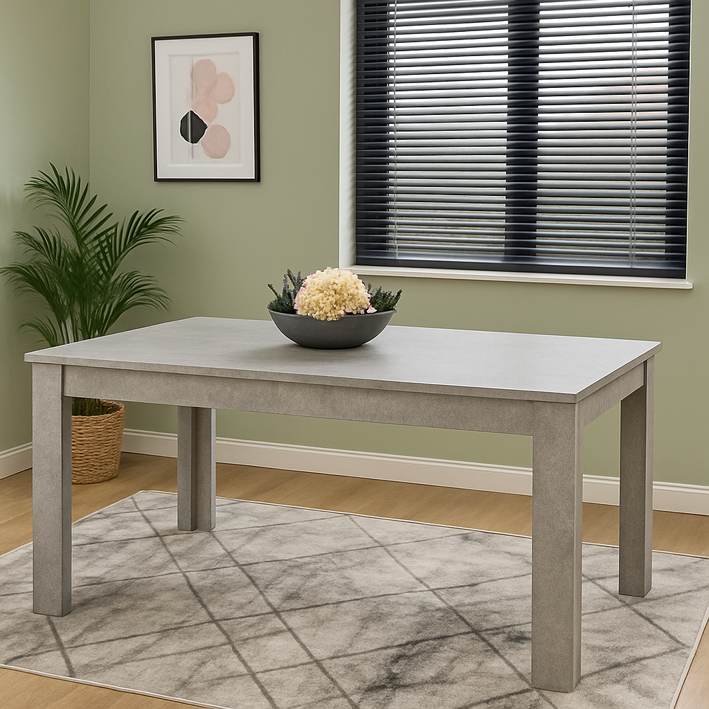 Dining Table Grey Wood Kitchen Place for 6 Seats Kitchen Dining Room Furniture