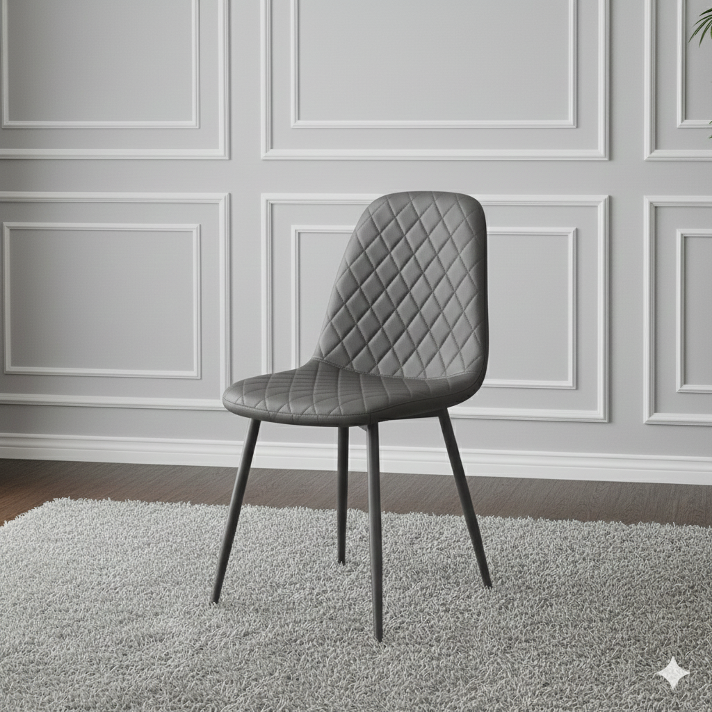 DOUBS Wooden Rectangle Dining Table Set - Dining Table with Set of 4 Chairs - Dining Room Sets with Dining Table and Chairs for Kitchen, Restaurant, Coffee Shop, Domestic Use, Grey