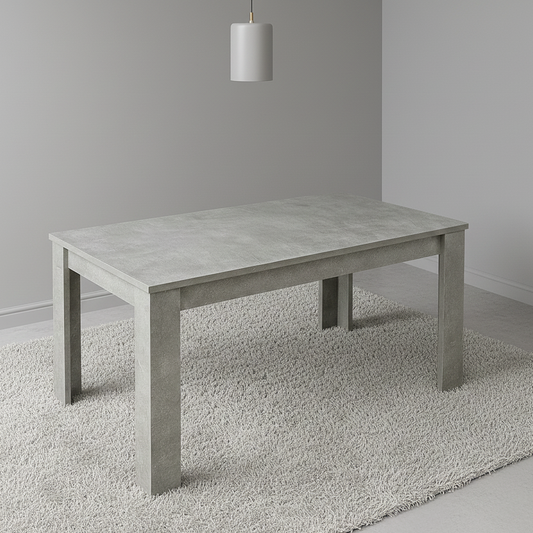 DOUBS Dining Table Grey Wood Kitchen Place for 6 Seats Kitchen Dining Room Furniture