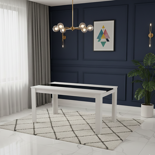 DOUBS Dining Table Wood Kitchen Place, Dining Table Only