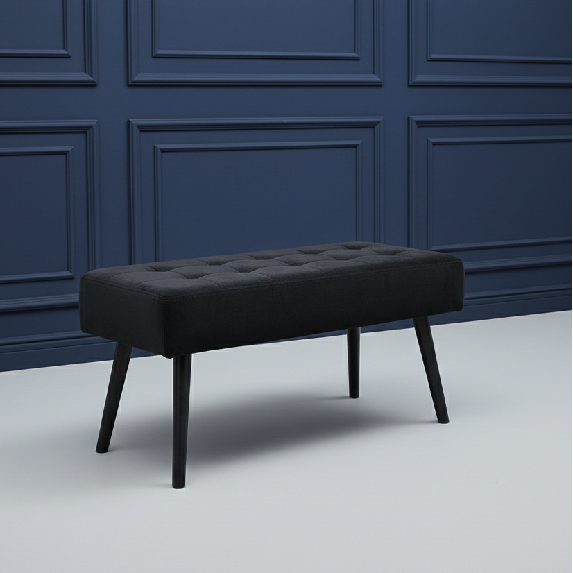 DOUBS Dining Table and 2 Chairs With 2 Benches Grey 2 Grey Velvet Chairs