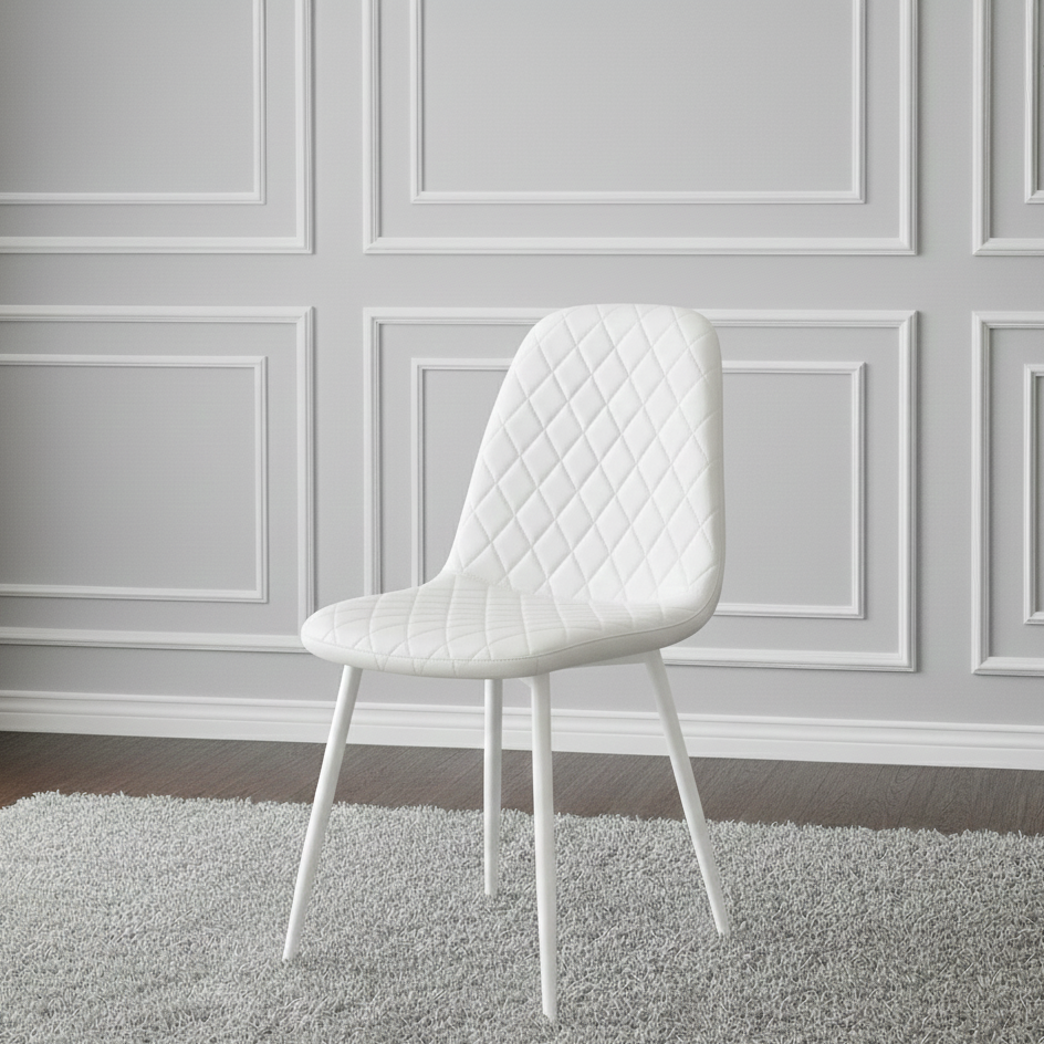 DOUBS Wooden Rectangle Dining Table Set - Dining Table with Set of 4 Chairs - Dining Room Sets with Dining Table and Chairs for Kitchen, Restaurant, Coffee Shop, Domestic Use, Grey and White