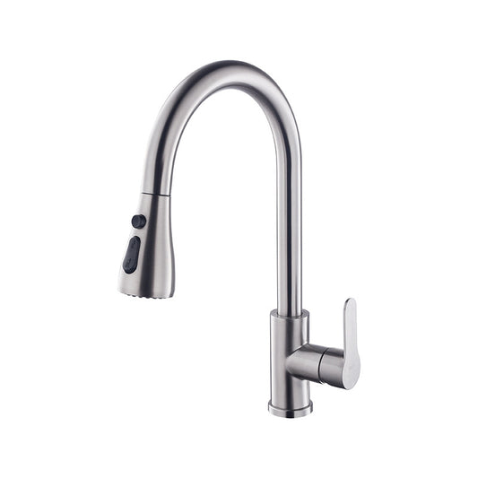 Doubs Kitchen Tap Pull Out Sprayer Kitchen Sink Faucet, High Arc Single Handle Swivel